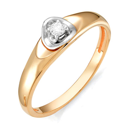 Кольцо, золото, бриллиант, красный, 1-105-992